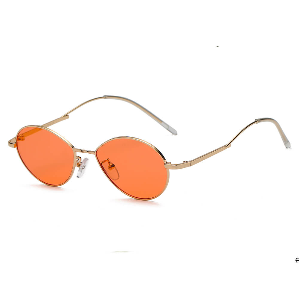 HICKORY | S3009 - Small Retro Vintage Metal Round Sunglasses - Cramilo Eyewear - Stylish Trendy Affordable Sunglasses Clear Glasses Eye Wear Fashion