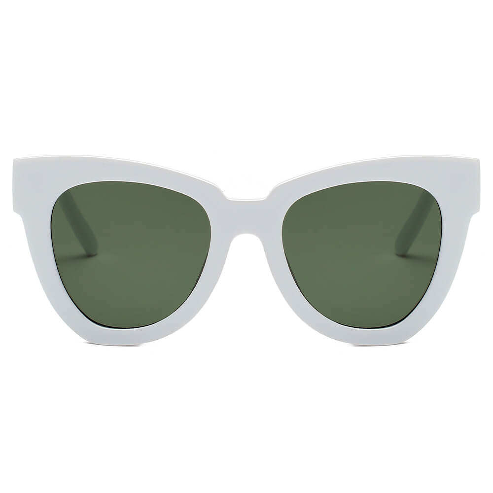 ESCABANA | S1061 - Women Round Cat Eye Fashion Sunglasses - Cramilo Eyewear - Stylish Trendy Affordable Sunglasses Clear Glasses Eye Wear Fashion