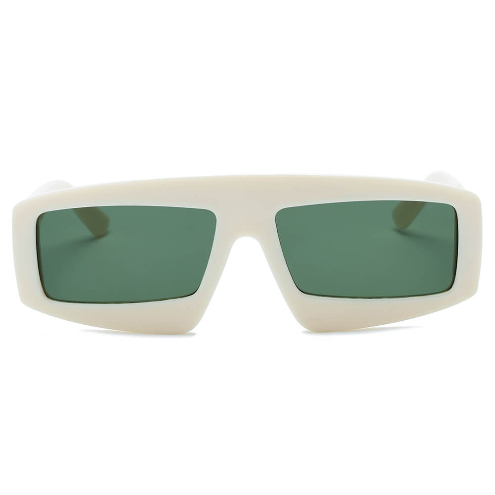 COHOES | S1077 - Women Bold Retro Vintage Rectangular Sunglasses - Cramilo Eyewear - Stylish Trendy Affordable Sunglasses Clear Glasses Eye Wear Fashion
