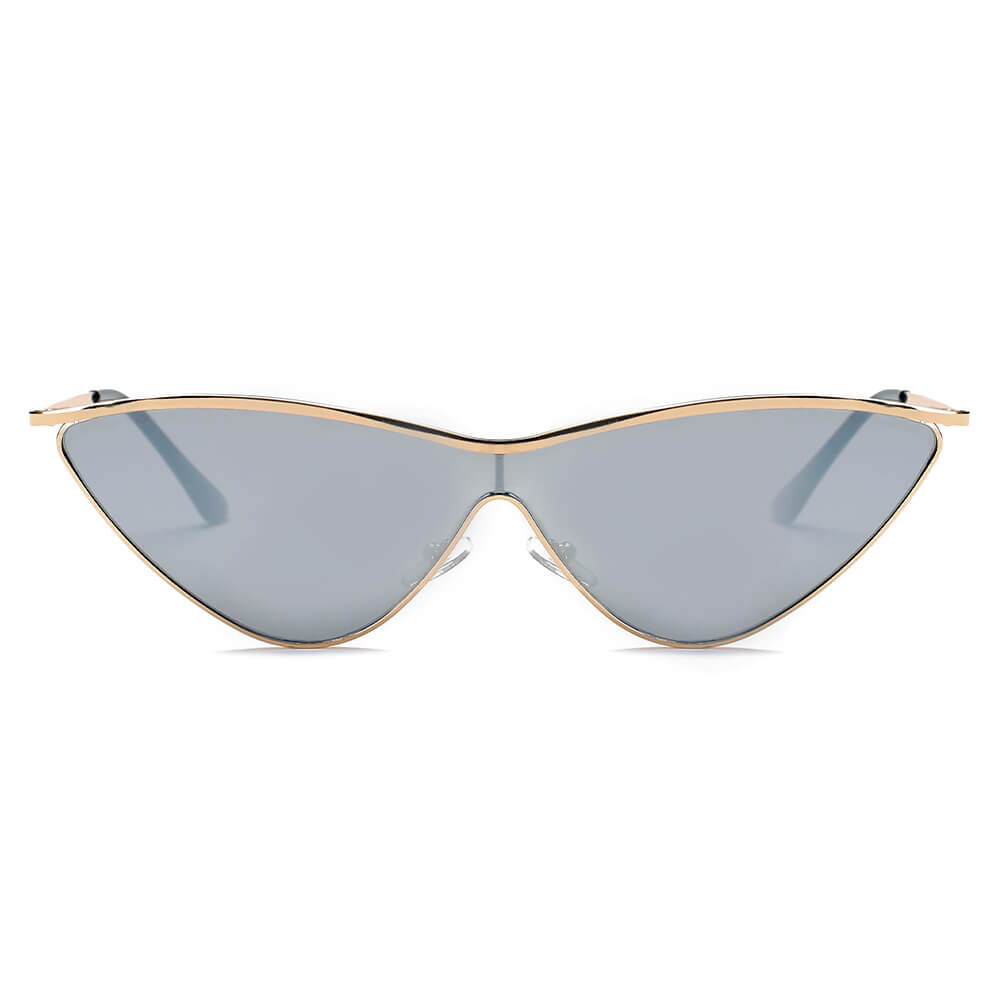 FONTANA | S2067 - Women Metal Cat Eye Sunglasses - Cramilo Eyewear - Stylish Trendy Affordable Sunglasses Clear Glasses Eye Wear Fashion