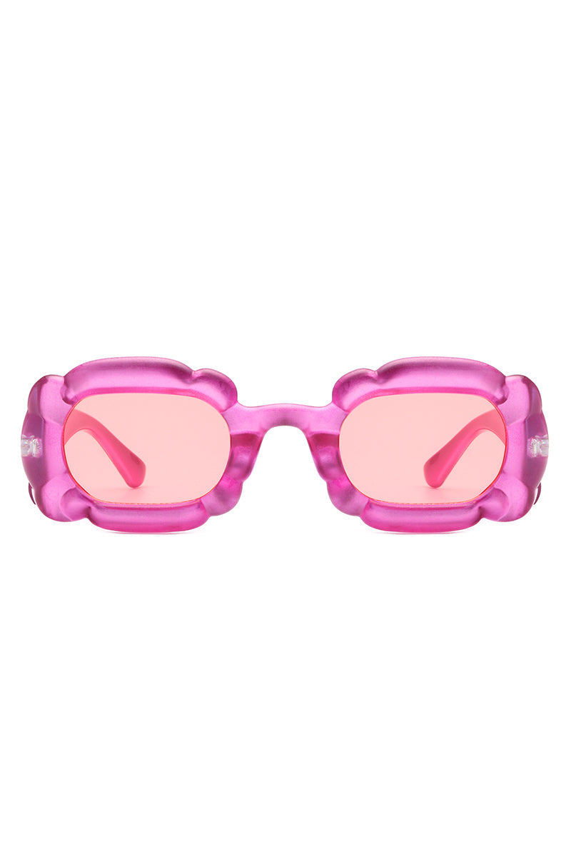 Uplift - Geometric Irregular Thick Frame Square Fashion Sunglasses - Charming Charlie