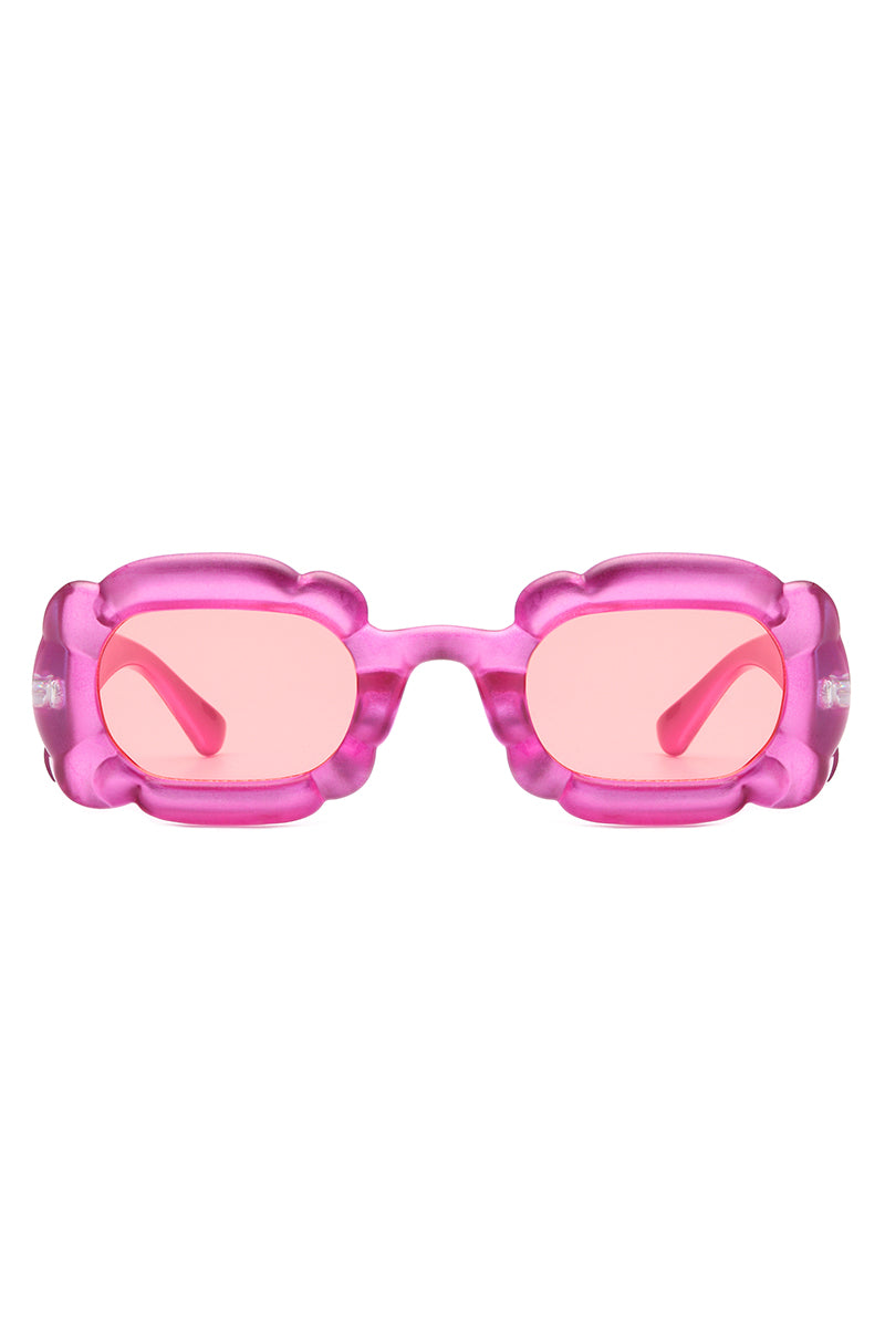 Uplift - Geometric Irregular Thick Frame Square Fashion Sunglasses - Charming Charlie