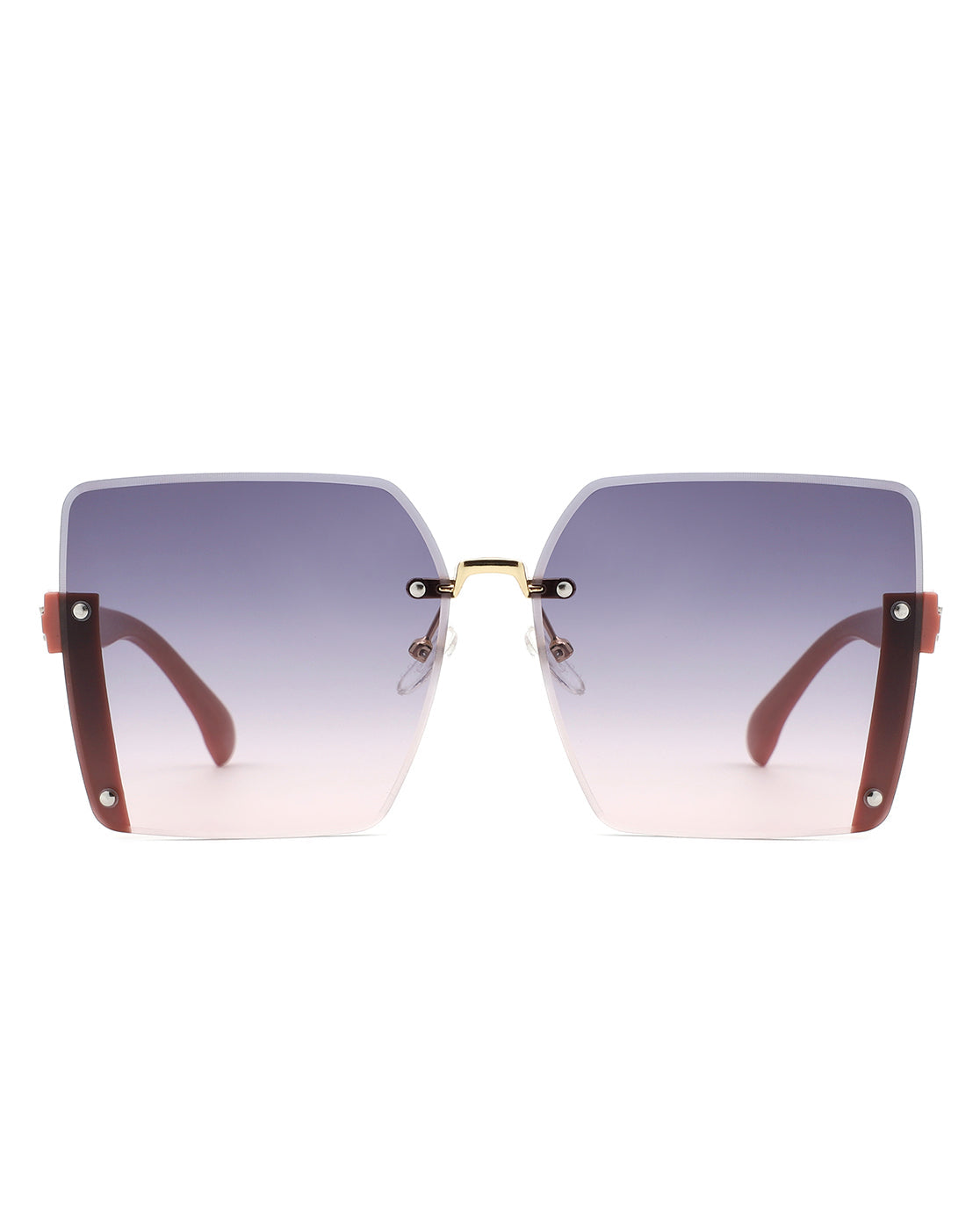 Nysera - Rimless Fashion Square Flat Top Sunglasses - Charming Charlie
