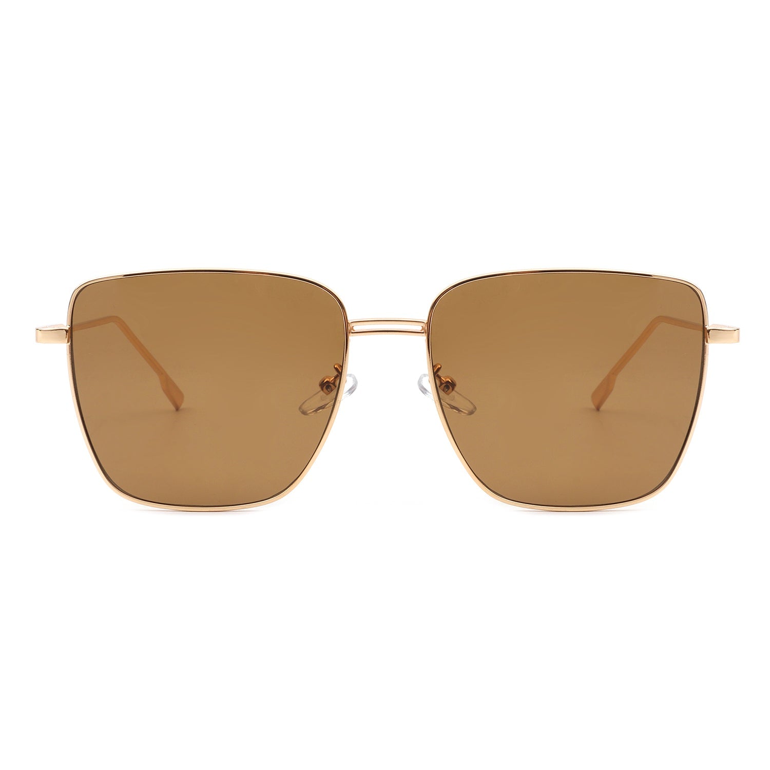 Eskuitan | Women Square Metal Oversize Fashion Sunglasses - Charming Charlie