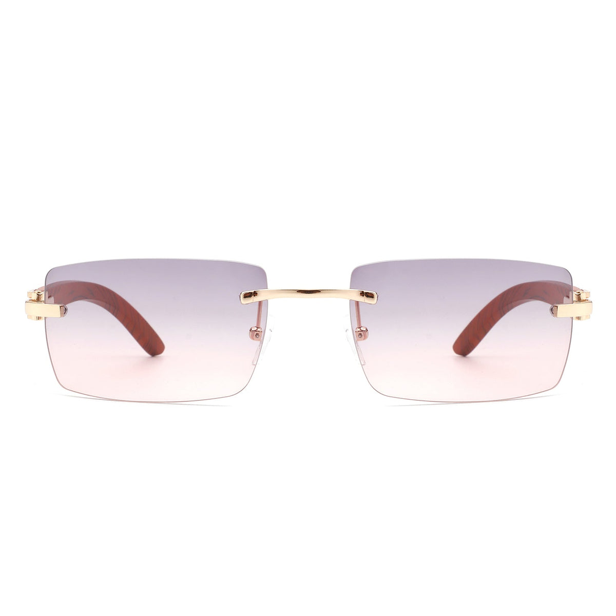 Oceanize - Rectangle Rimless Retro Frameless Fashion Tinted Sunglasses - Charming Charlie