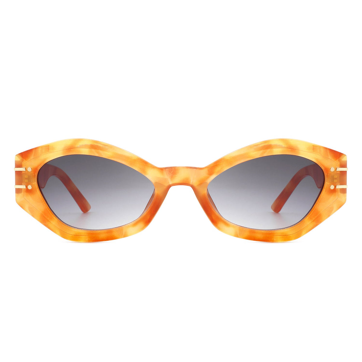Elysiant - Geometric Oval Slim Fashion Round Cat Eye Sunglasses - Charming Charlie