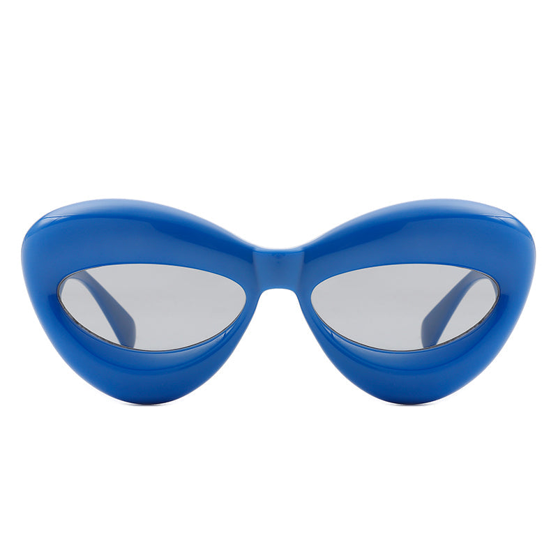 Vexa - Fashion Trendy Cat-eye Thick Frame Sexy Lip Sunglasses - Charming Charlie