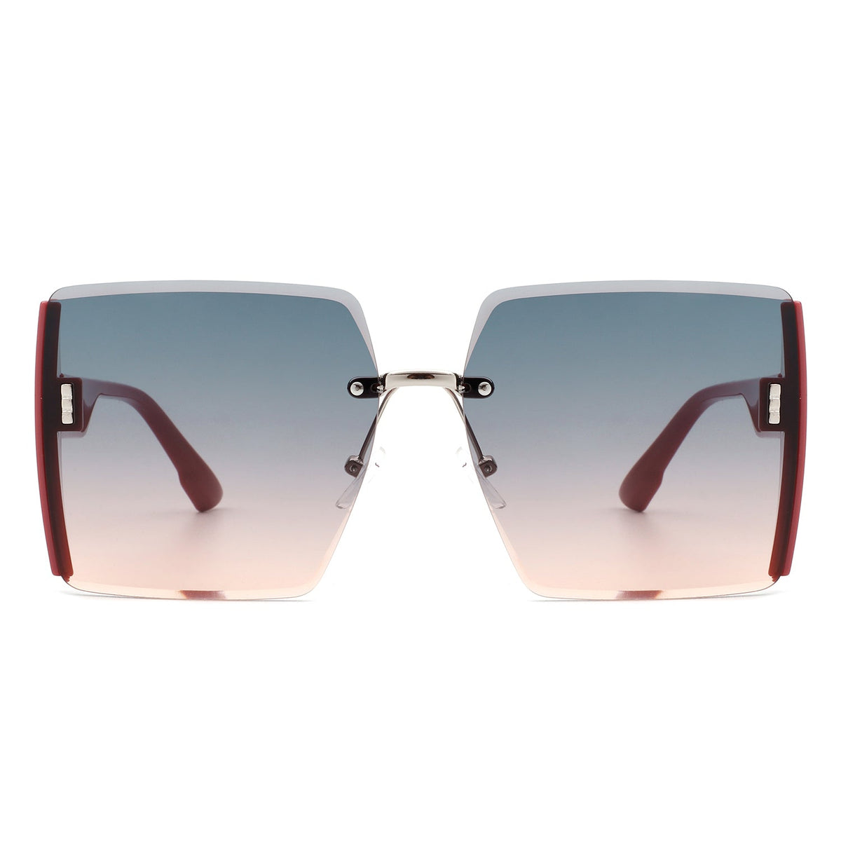 Phoenixy - Square Oversize Half Frame Fashion Women Sunglasses - Charming Charlie