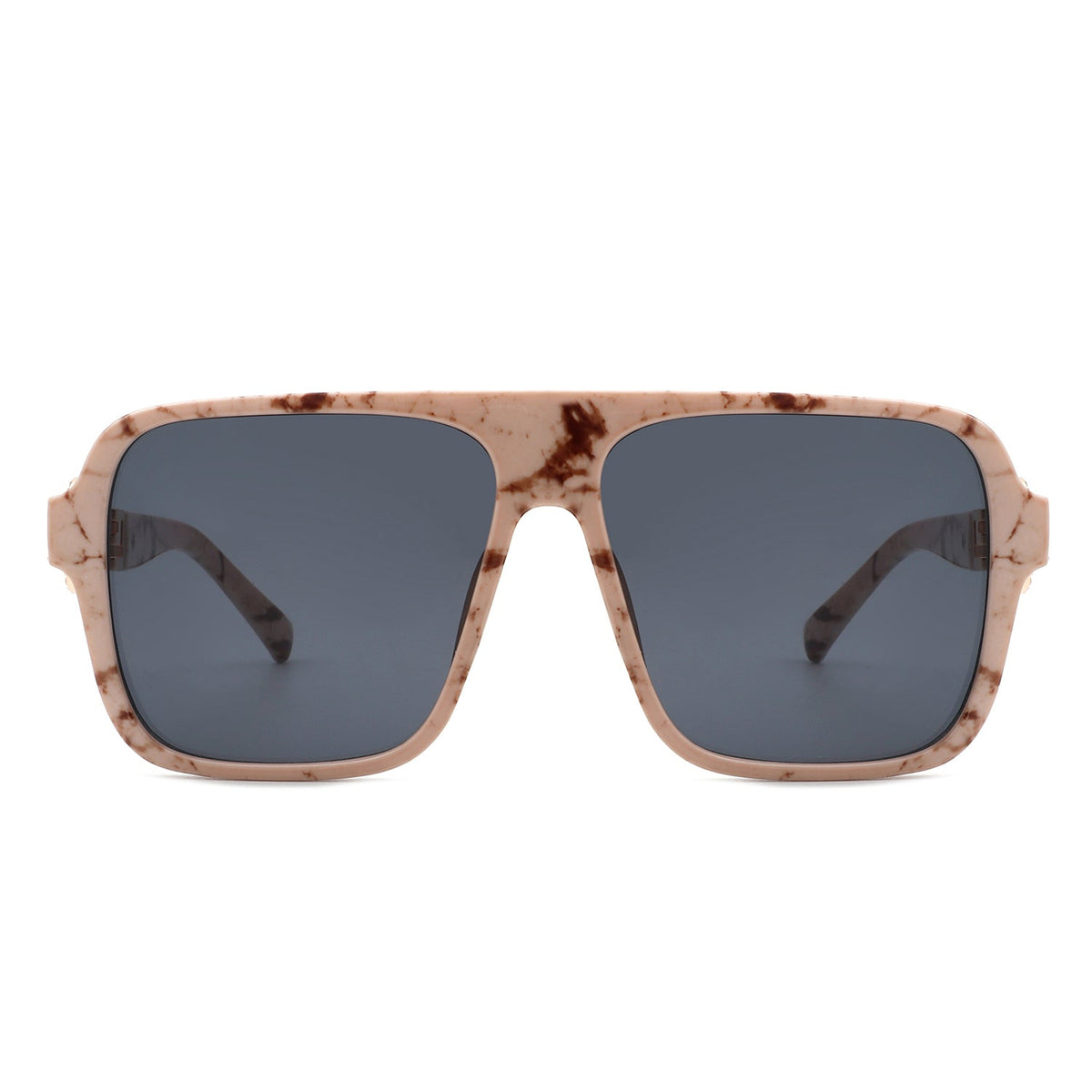 Violetra - Retro Square Aviator Style Vintage Flat Top Sunglasses - Charming Charlie