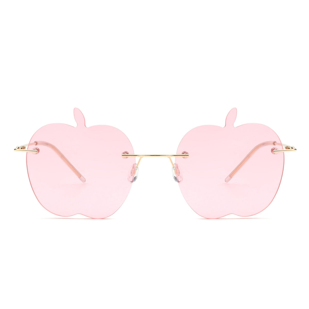 Zephyrus - Rimless Apple Shape Party Frameless Tinted Sunglasses - Charming Charlie