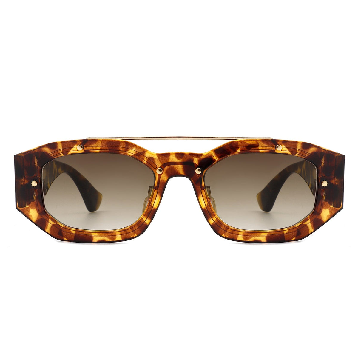 Xanadusk- Geometric Retro Irregular Brow-Bar Square Fashion Sunglasses - Charming Charlie