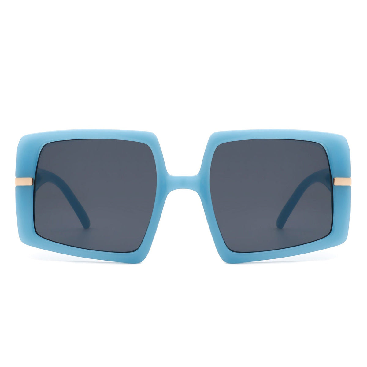 Jasmoria - Oversize Square Geometric Irregular Flat Top Women Sunglasses - Charming Charlie