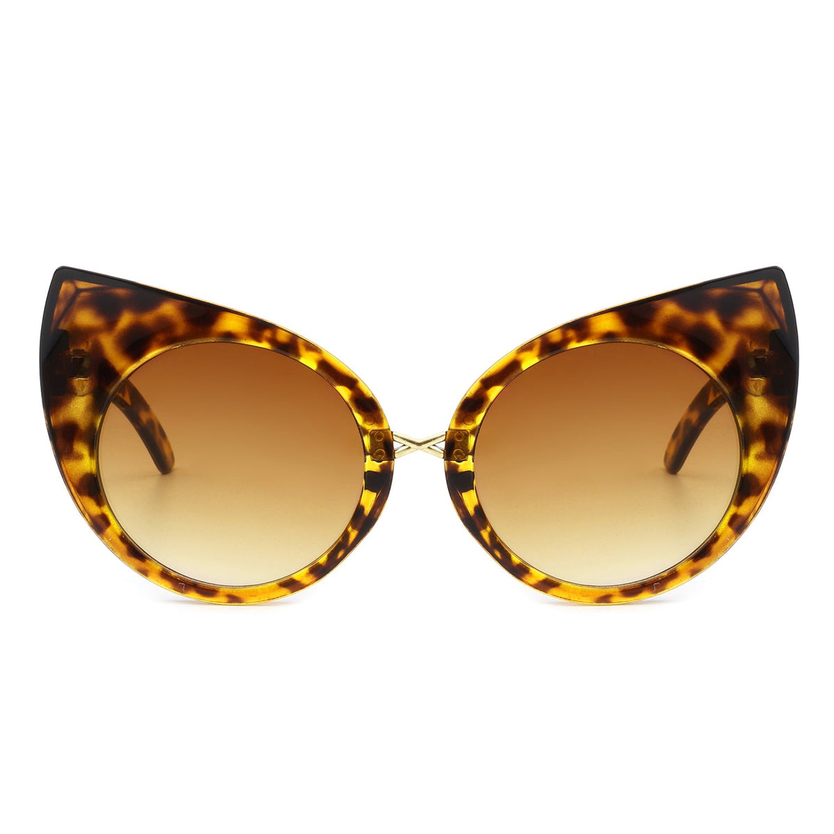 Iridessa - Women Mod Retro High Pointed Oversize Fashion Cat Eye Sunglasses - Charming Charlie
