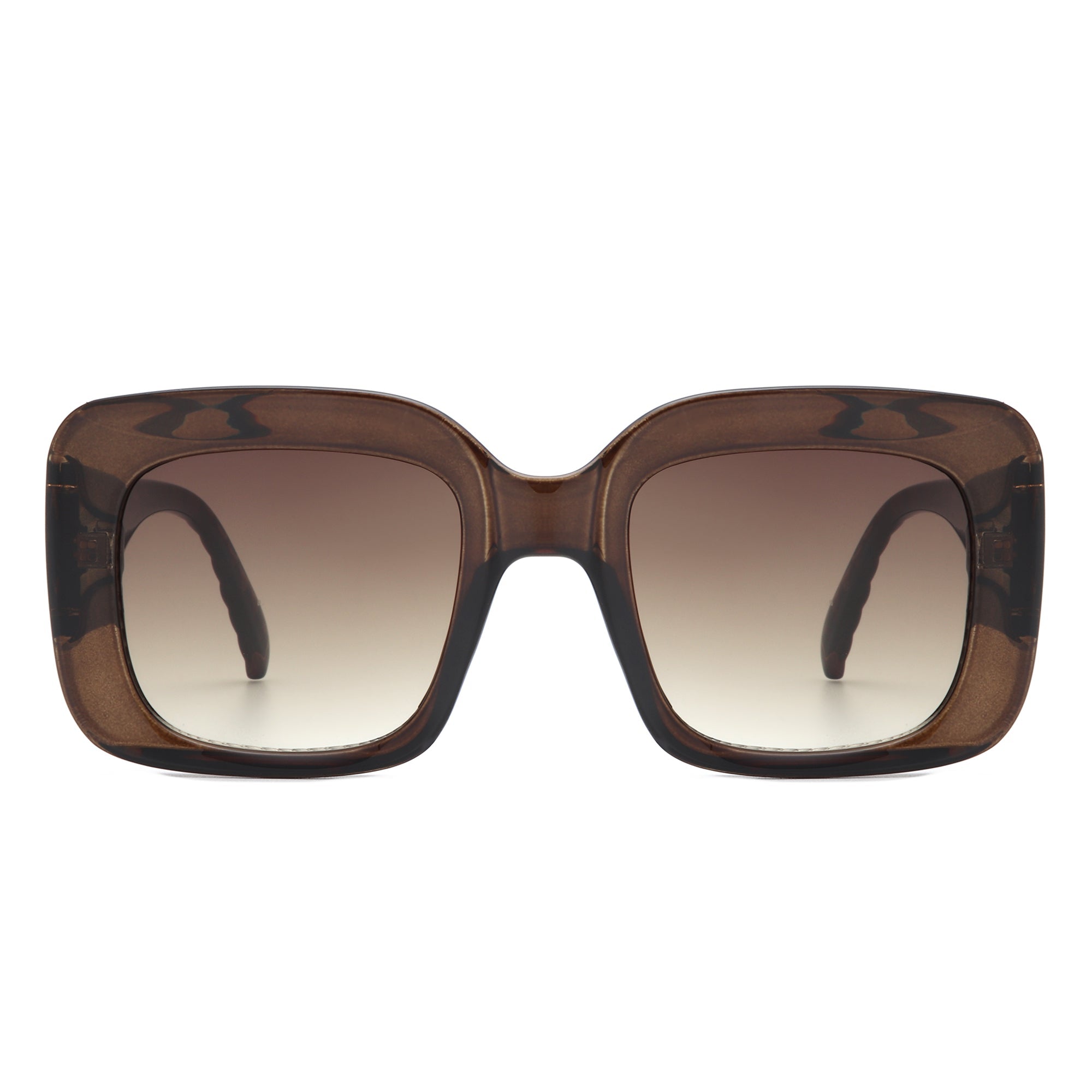 Vaelos - Chunky Flat Top Square Thick Frame Sunglasses - Charming Charlie