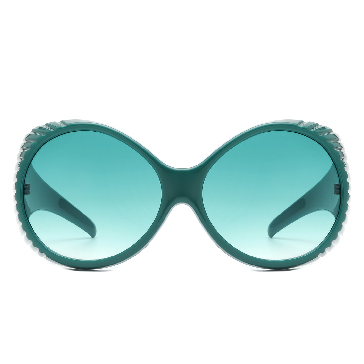 Radiant - Oversized Round Wrap-Around Fashion Women's Sunglasses - Charming Charlie