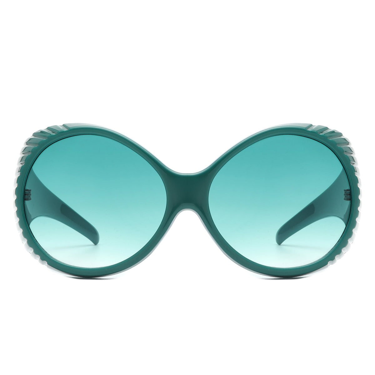 Radiant - Oversized Round Wrap-Around Fashion Women's Sunglasses - Charming Charlie