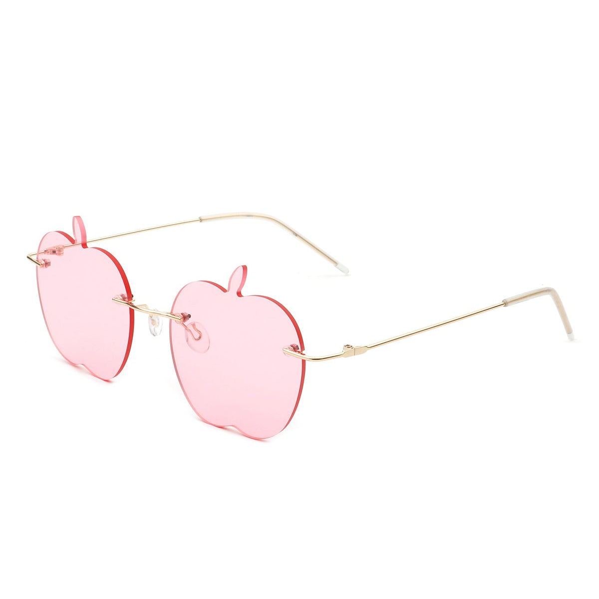 Zephyrus - Rimless Apple Shape Party Frameless Tinted Sunglasses - Charming Charlie