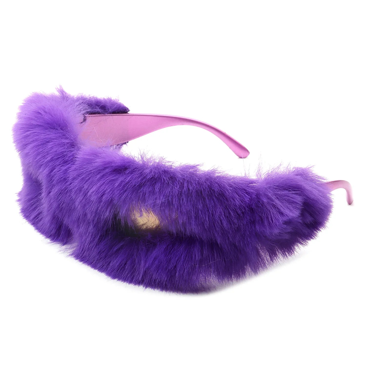Kyriel - Y2K Wrap Around Fuzzy Fashion Furr Women Sunglasses - Charming Charlie
