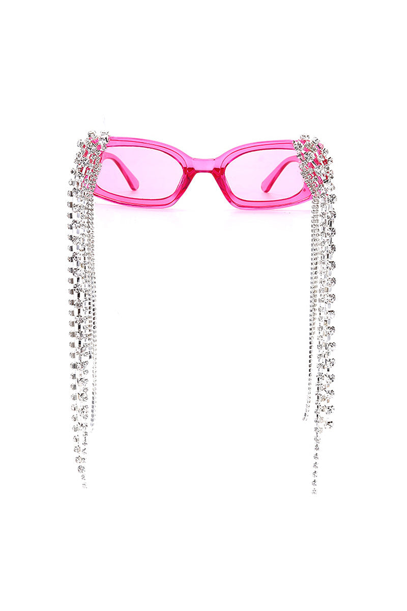Thyria - Modern Luxury Rhinestone Chi Rectangle Women's Sunglasses - Charming Charlie
