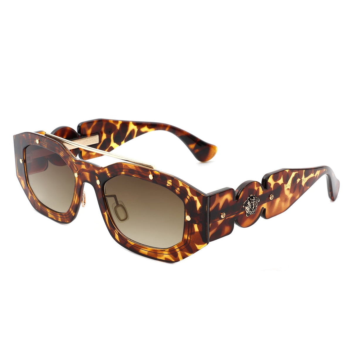Xanadusk- Geometric Retro Irregular Brow-Bar Square Fashion Sunglasses - Charming Charlie