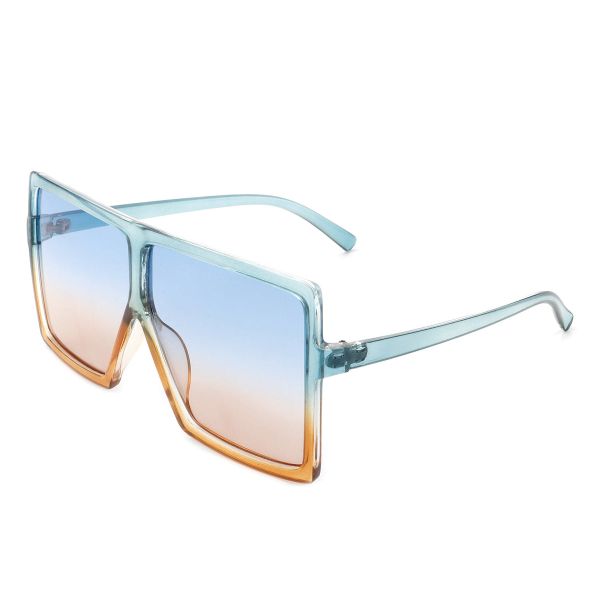Zenithia - Square Oversize Women Flat Top Fashion Sunglasses - Charming Charlie