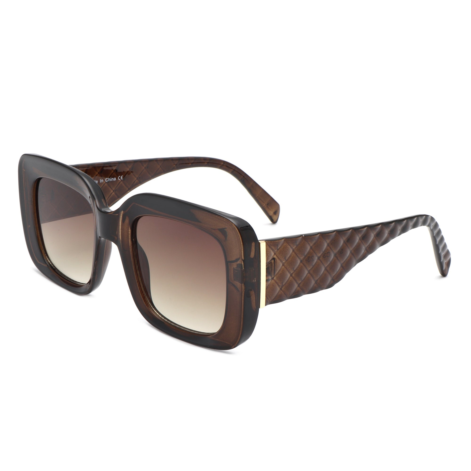 Vaelos - Chunky Flat Top Square Thick Frame Sunglasses - Charming Charlie