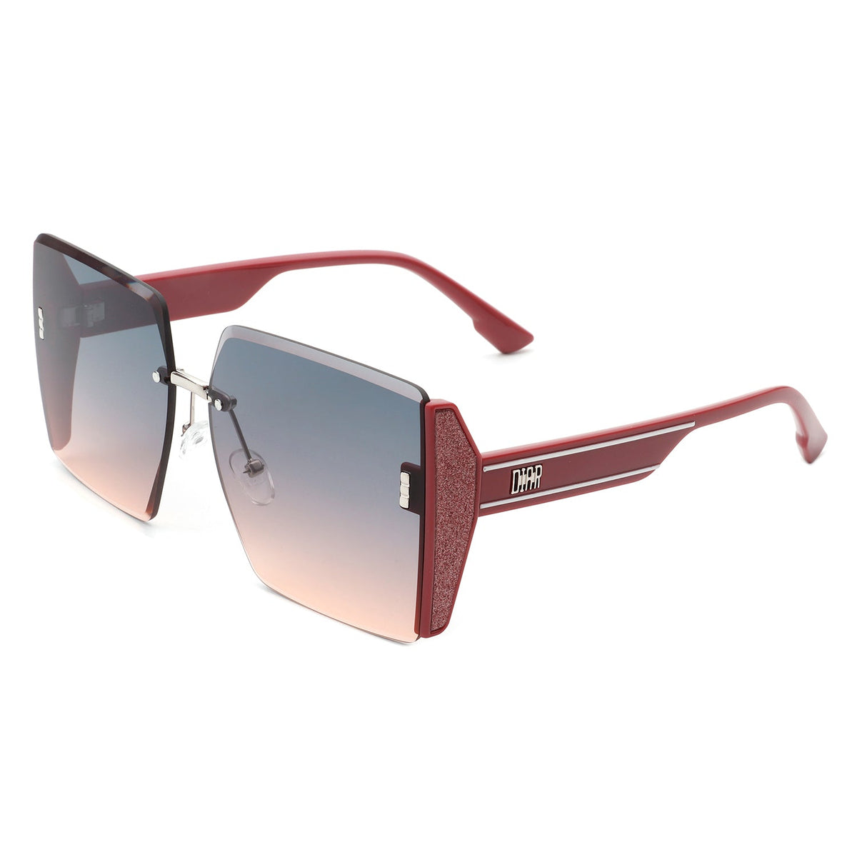 Phoenixy - Square Oversize Half Frame Fashion Women Sunglasses - Charming Charlie