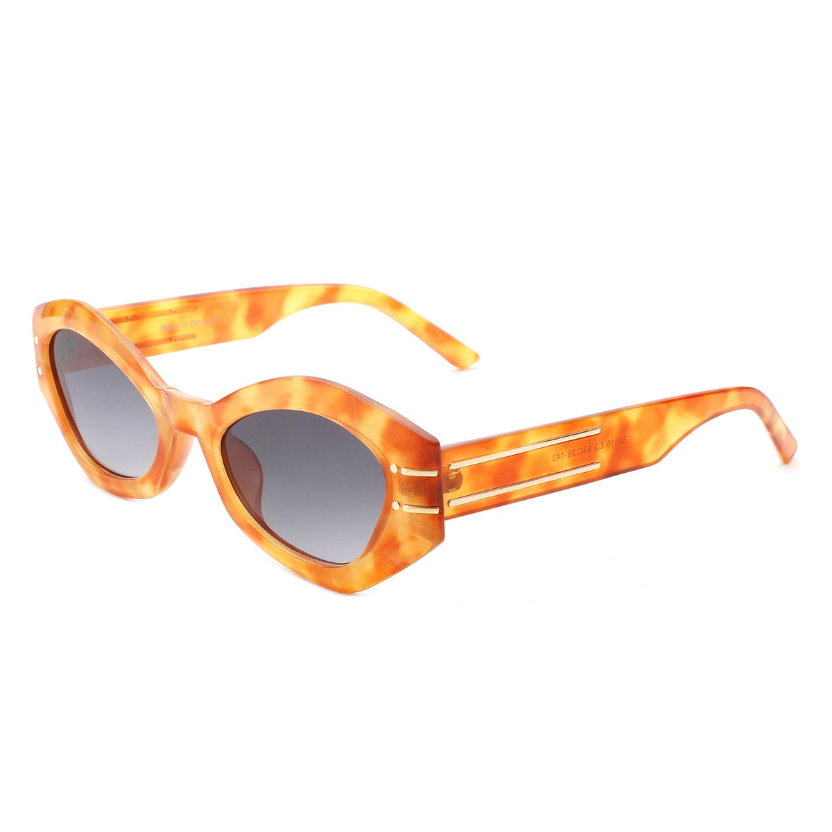 Elysiant - Geometric Oval Slim Fashion Round Cat Eye Sunglasses - Charming Charlie
