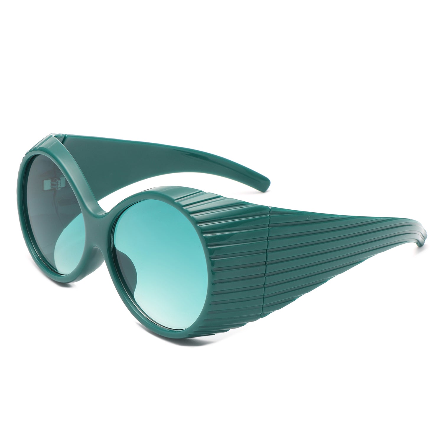 Radiant - Oversized Round Wrap-Around Fashion Women's Sunglasses - Charming Charlie