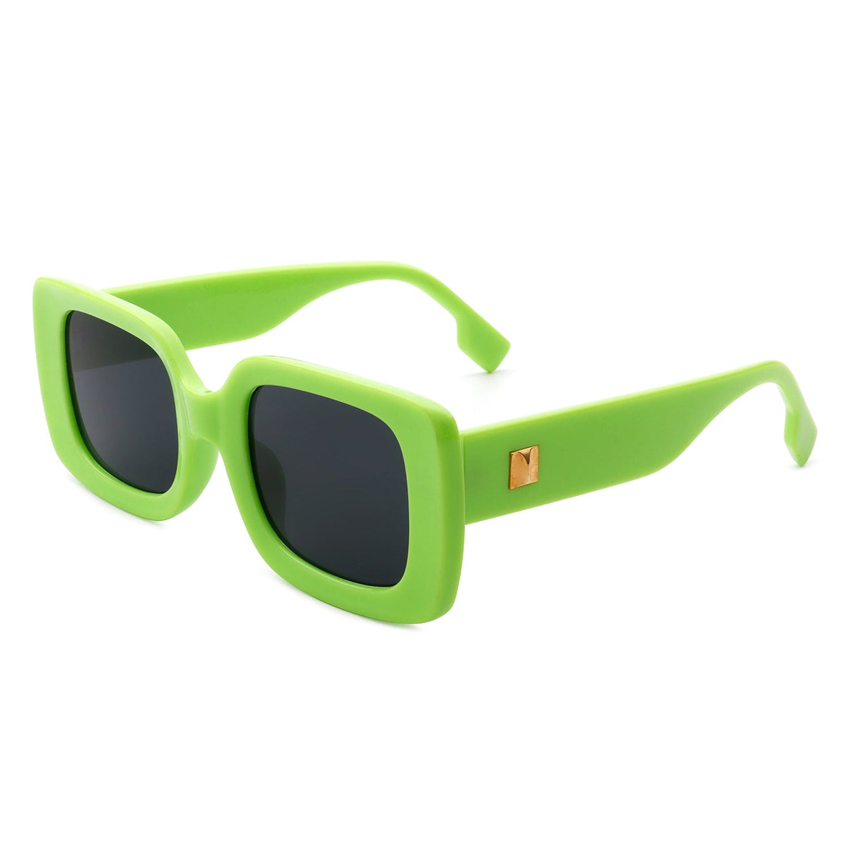 Jadestone - Square Retro Flat Top Fashion Sunglasses - Charming Charlie