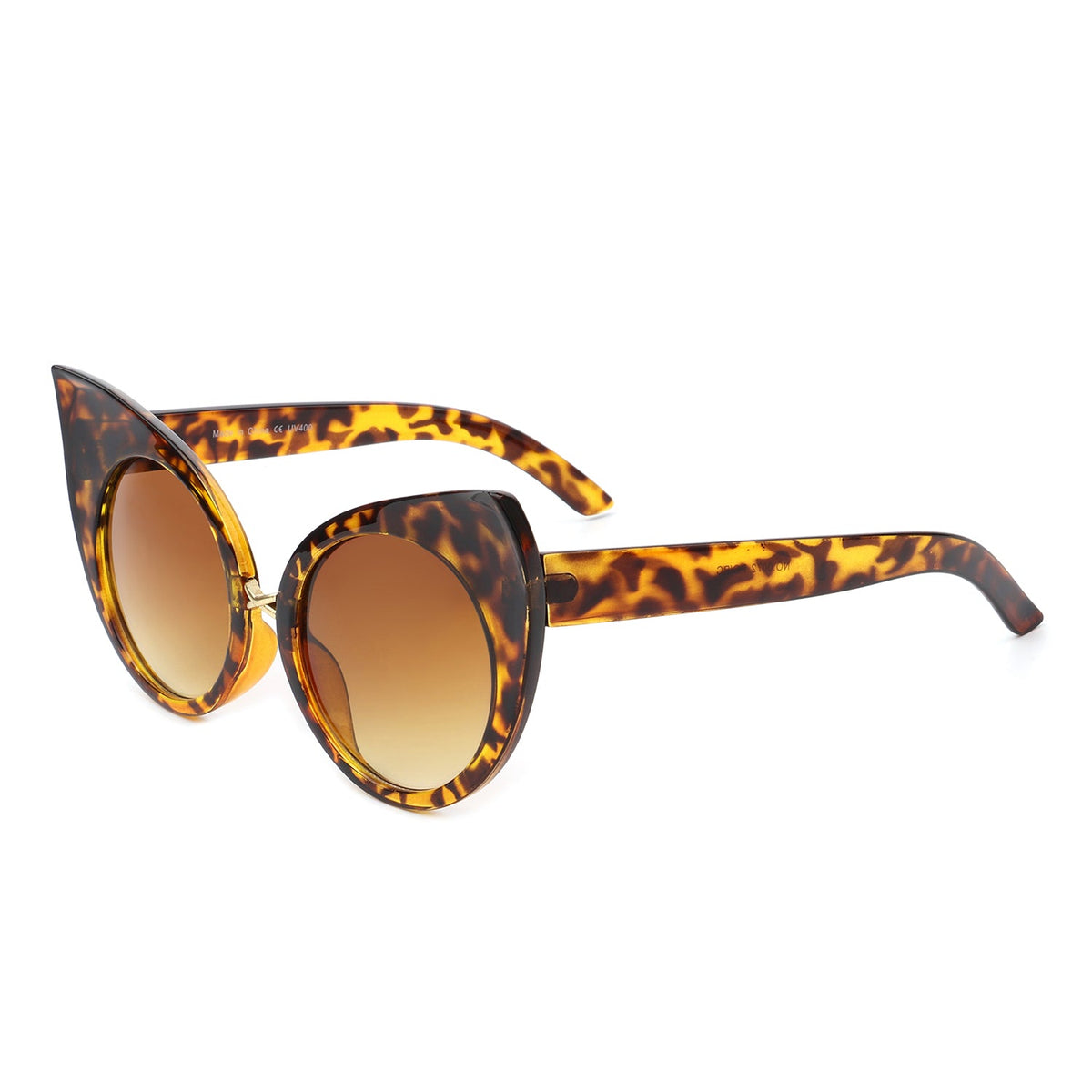 Iridessa - Women Mod Retro High Pointed Oversize Fashion Cat Eye Sunglasses - Charming Charlie