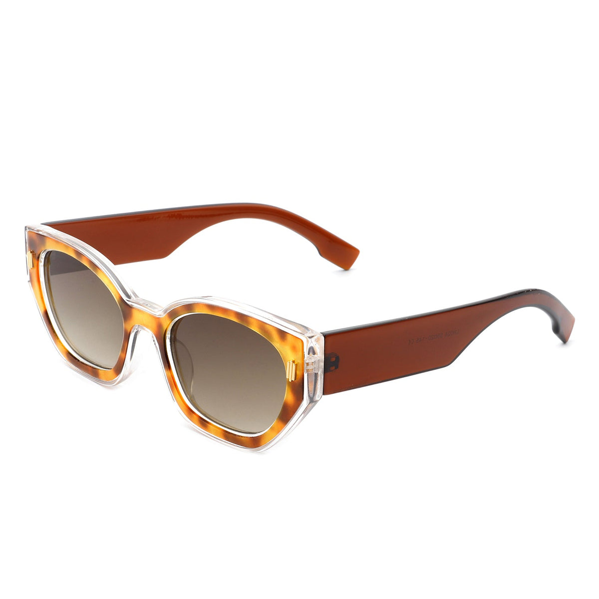 Dawnmist - Geometric Retro Round Irregular Narrow Cat Eye Sunglasses - Charming Charlie