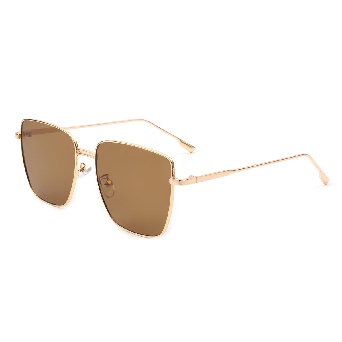 Eskuitan | Women Square Metal Oversize Fashion Sunglasses - Charming Charlie