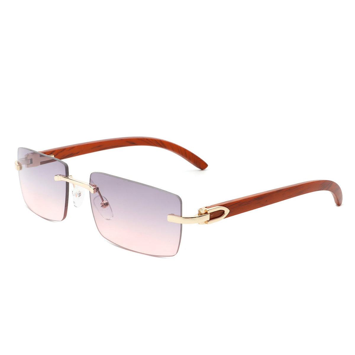 Oceanize - Rectangle Rimless Retro Frameless Fashion Tinted Sunglasses - Charming Charlie