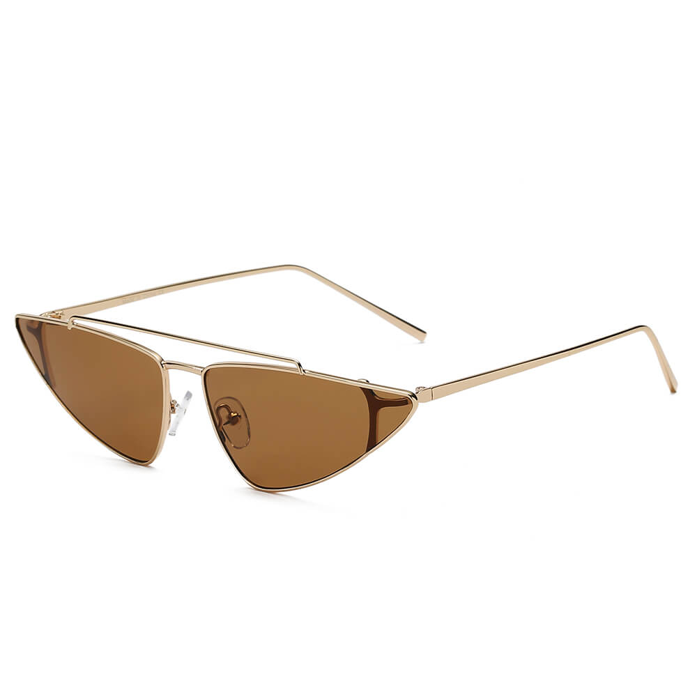 COHASSET | S3007 - Women Small Retro Vintage Cat Eye Sunglasses - Cramilo Eyewear - Stylish Trendy Affordable Sunglasses Clear Glasses Eye Wear Fashion