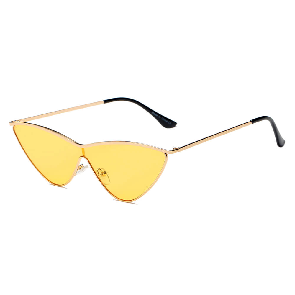 FONTANA | S2067 - Women Metal Cat Eye Sunglasses - Cramilo Eyewear - Stylish Trendy Affordable Sunglasses Clear Glasses Eye Wear Fashion