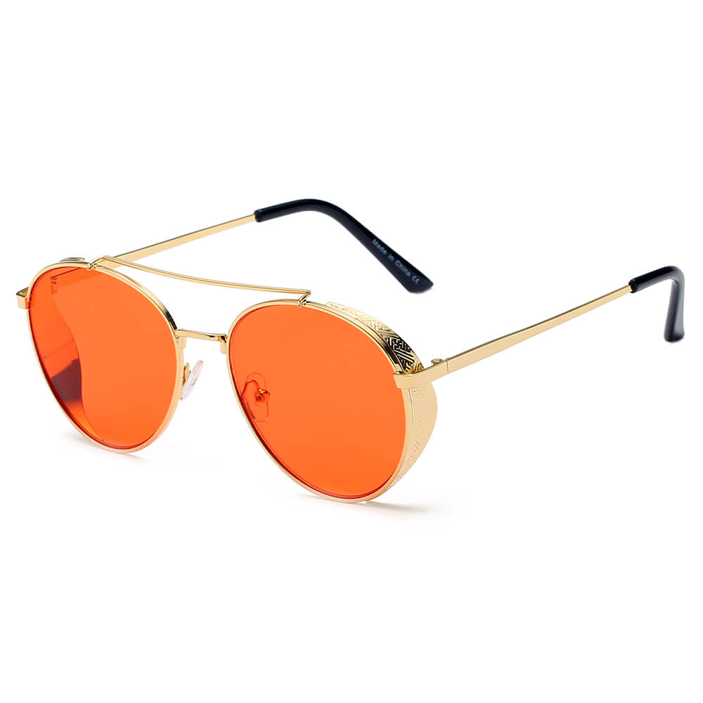 LAREDO | S2072 - Modern Aviator Brow Bar Aviator Fashion Sunglasses - Cramilo Eyewear - Stylish Trendy Affordable Sunglasses Clear Glasses Eye Wear Fashion