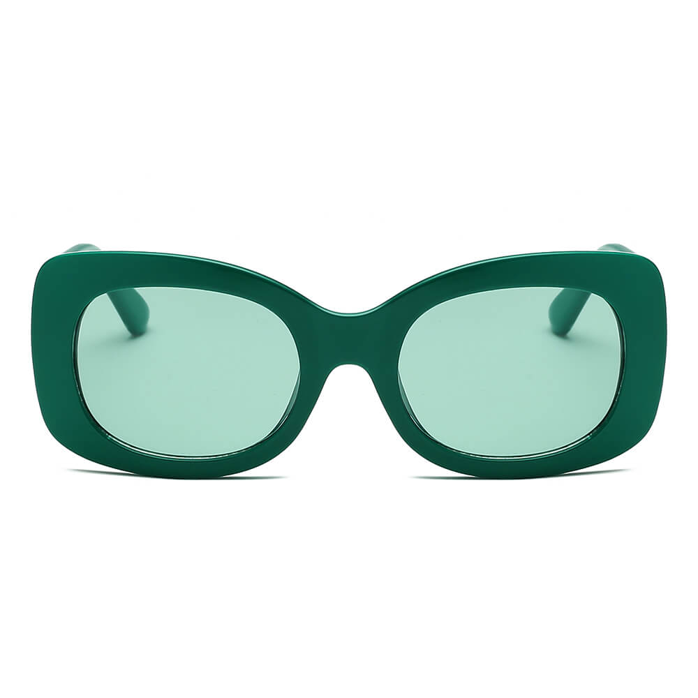 BAKU | S1063 - Women Fashion Retro Rectangle Oversize Sunglasses - Cramilo Eyewear - Stylish Trendy Affordable Sunglasses Clear Glasses Eye Wear Fashion