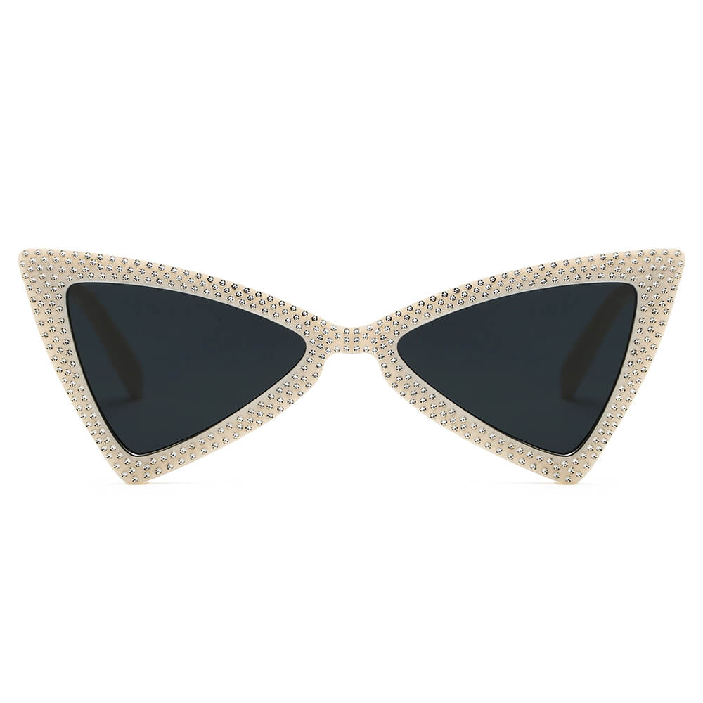 CANBERRA | S1078 - Women Retro Vintage Extreme Cat Eye Sunglasses - Cramilo Eyewear - Stylish Trendy Affordable Sunglasses Clear Glasses Eye Wear Fashion