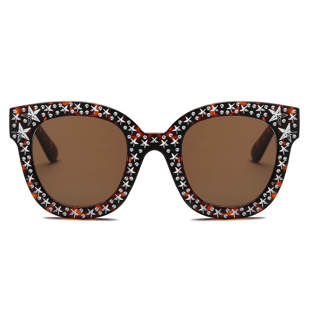 DOSWELL | S1087 - Women Fashion Oversize Round Sunglasses - Cramilo Eyewear - Stylish Trendy Affordable Sunglasses Clear Glasses Eye Wear Fashion