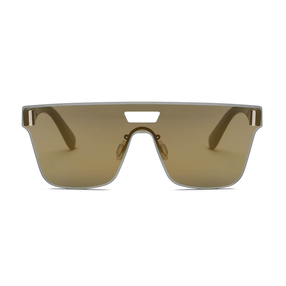 DEVON | S2075 - Unisex Retro Square Mirrored Sunglasses - Cramilo Eyewear - Stylish Trendy Affordable Sunglasses Clear Glasses Eye Wear Fashion