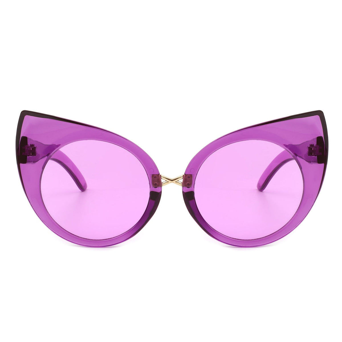 Iridessa - Women Mod Retro High Pointed Oversize Fashion Cat Eye Sunglasses - Charming Charlie