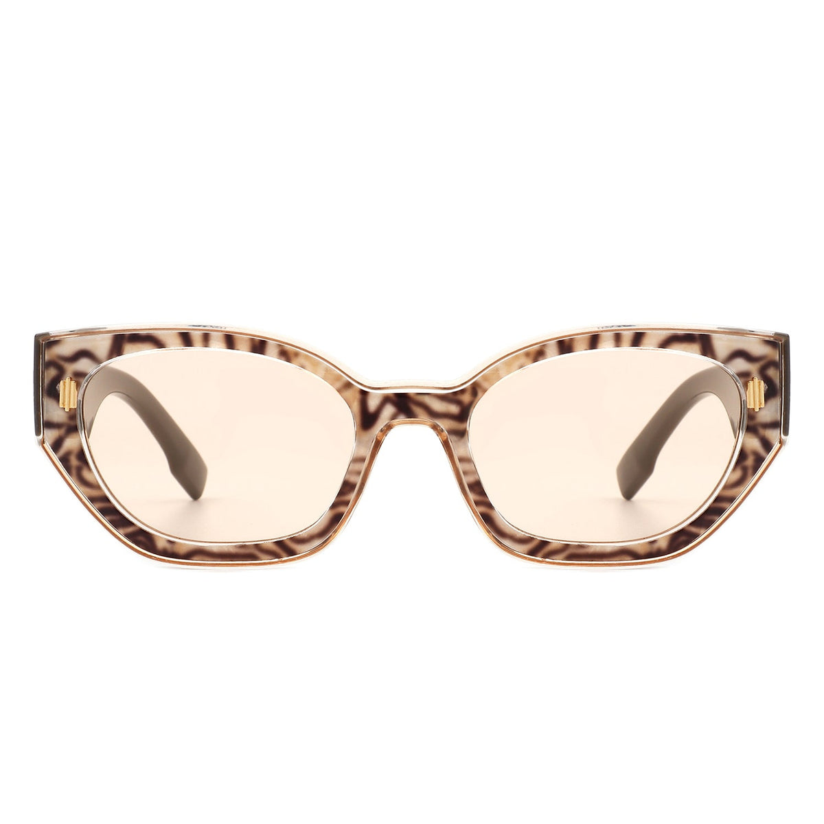 Dawnmist - Geometric Retro Round Irregular Narrow Cat Eye Sunglasses - Charming Charlie