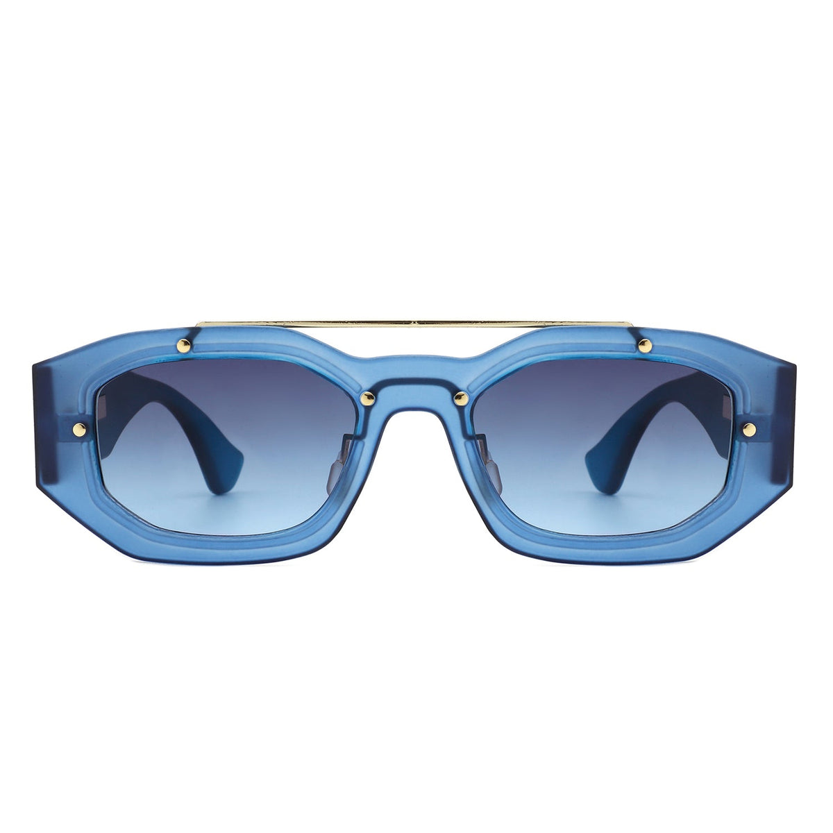 Xanadusk- Geometric Retro Irregular Brow-Bar Square Fashion Sunglasses - Charming Charlie