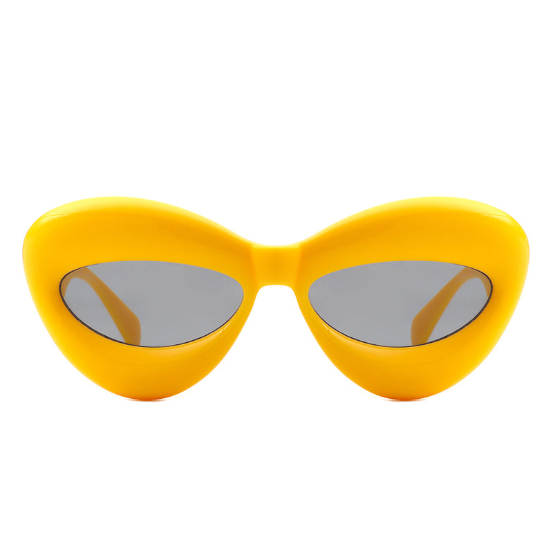 Vexa - Fashion Trendy Cat-eye Thick Frame Sexy Lip Sunglasses - Charming Charlie