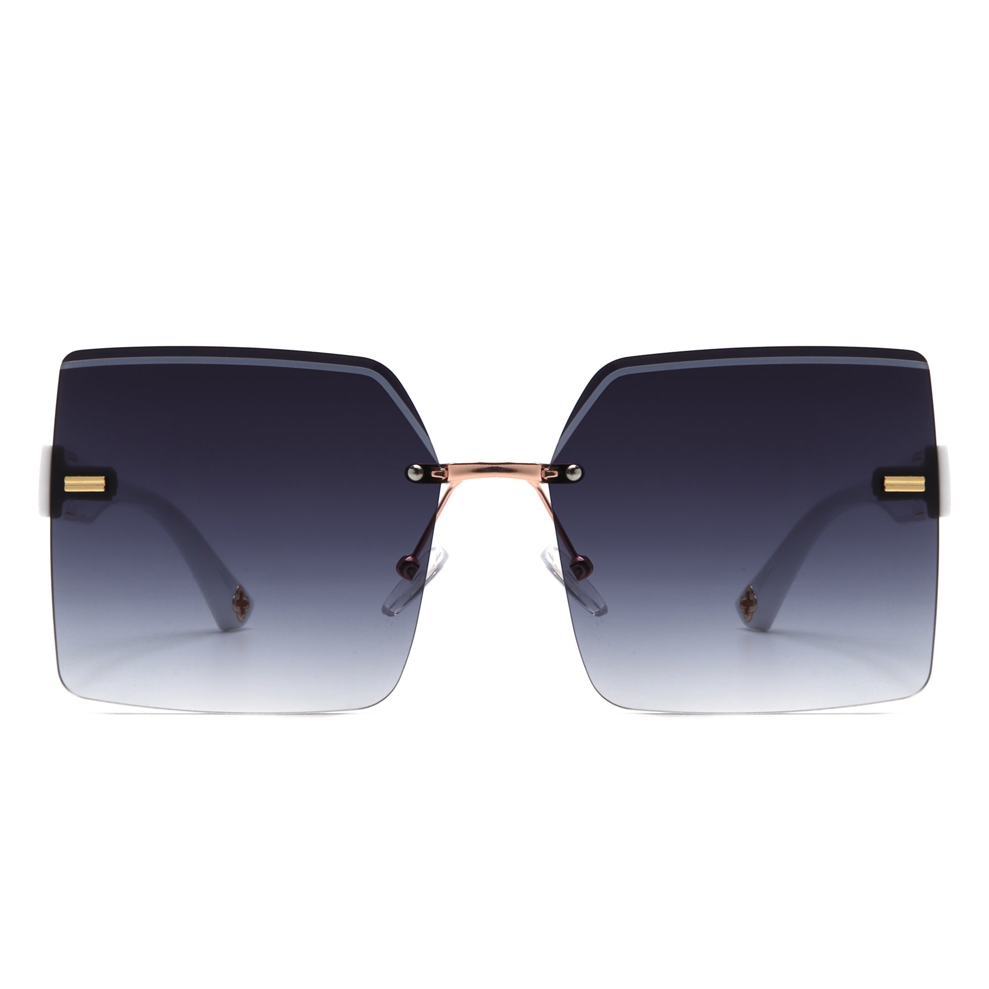 Brisla - Chic Oversized Rimless Square Tinted Fashion Women's Sunglasses - Charming Charlie