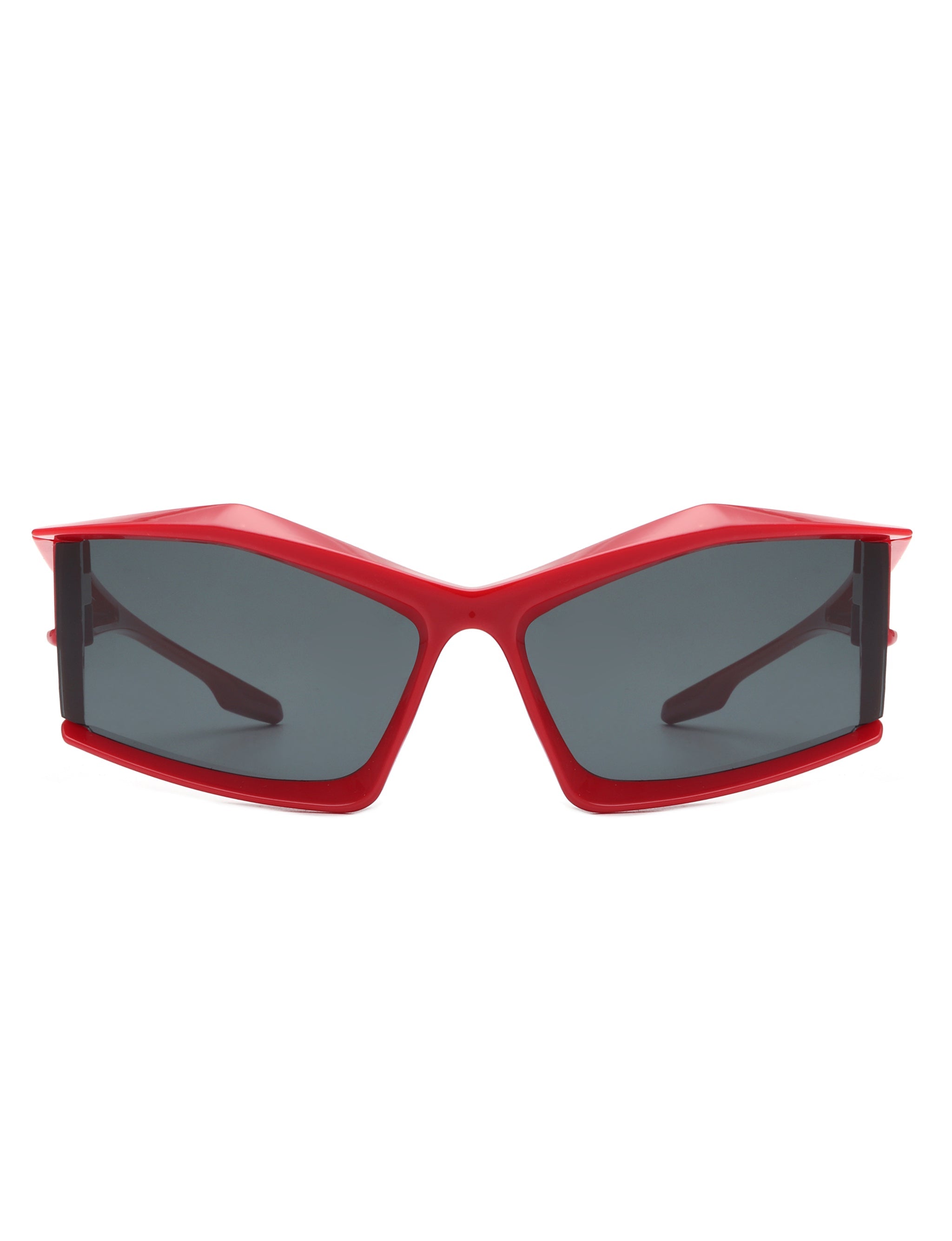 Halo - Futuristic Geometric Rectangle Fashion Sunglasses - Charming Charlie