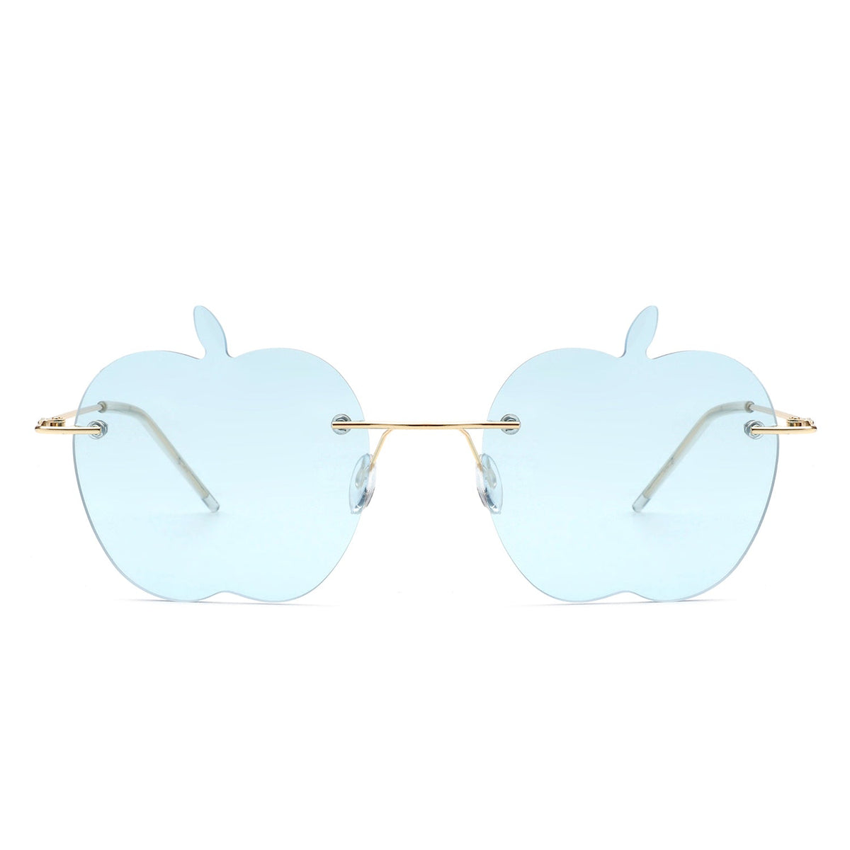 Zephyrus - Rimless Apple Shape Party Frameless Tinted Sunglasses - Charming Charlie