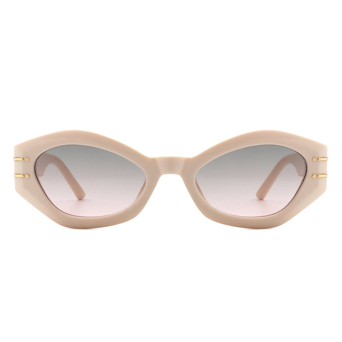 Elysiant - Geometric Oval Slim Fashion Round Cat Eye Sunglasses - Charming Charlie