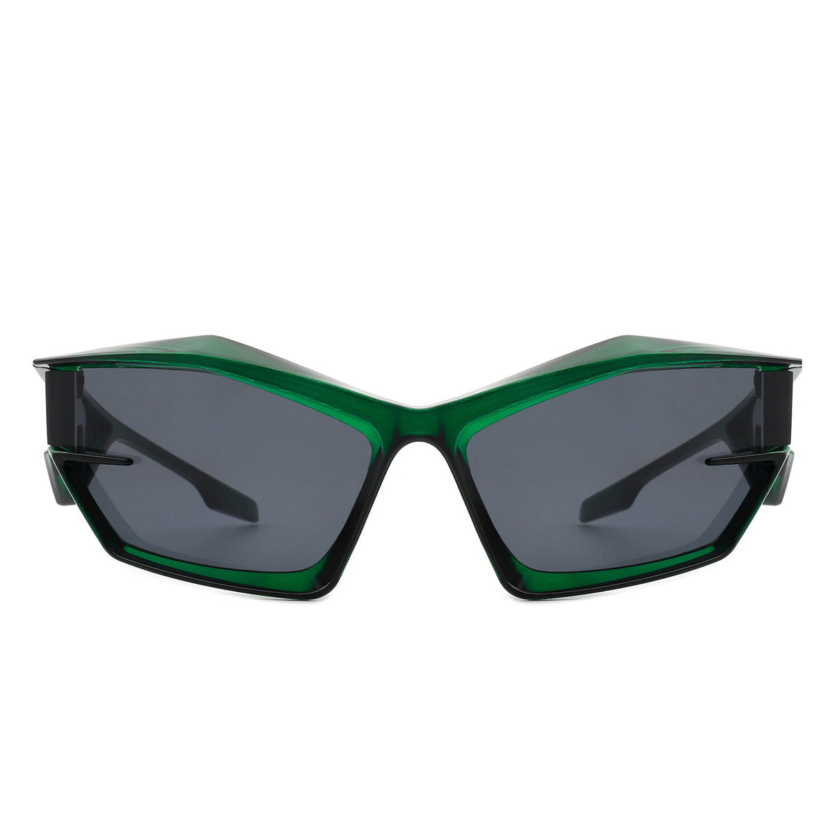Pollich - Futuristic Rectangle Geometric Chunky Square Fashion Sunglasses - Charming Charlie